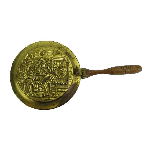 Antique Silent Butler Ash Crumb Tray w/ Lid Peerage England Brass - Picture 1 of 7